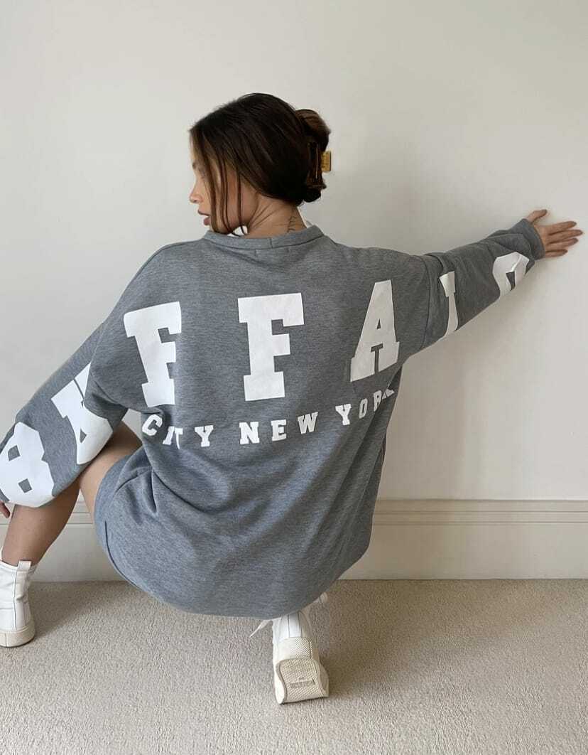 New Ladies and Women's Buffalo slogan oversized long sleeve Tops Size shirts - Comfyfit ltd