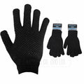 NEW MENS MAGIC BLACK FULL FINGER GRIPPER GLOVES WINTER WARM GLOVES