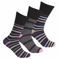 NEW LADIES BAMBOO NON ELASTIC STRIPE DESIGN SOCKS SOFT WINTER WARM SOCKS