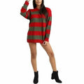 womens pumpkin jumper Red & Green Stripe Knitted Jumper  Halloween Book Day Party Dress - Comfyfit ltd