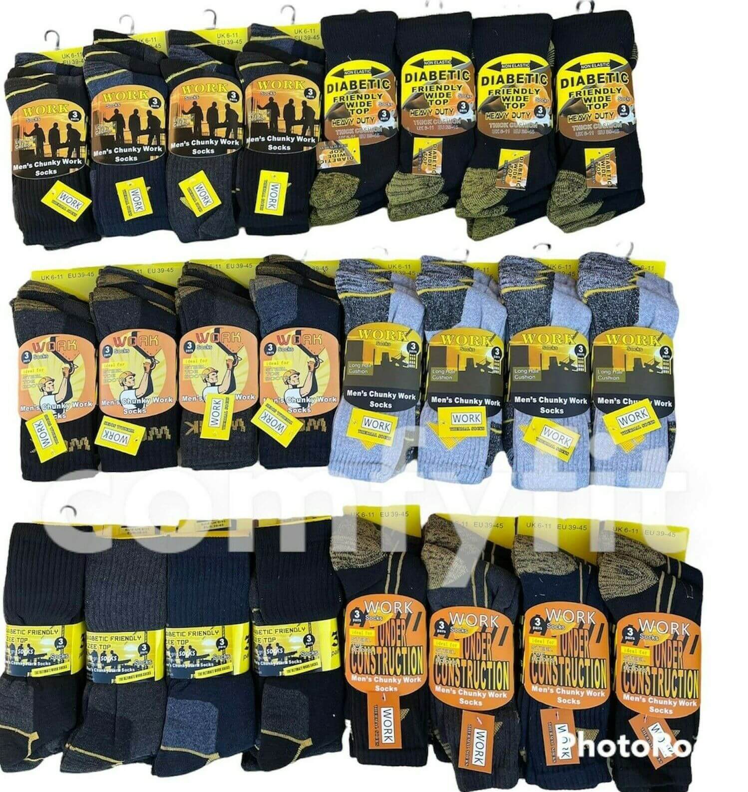 Bulk Socks Cheap 72 pairs amazon return wholesale joblot newprime stock uk work socks lot