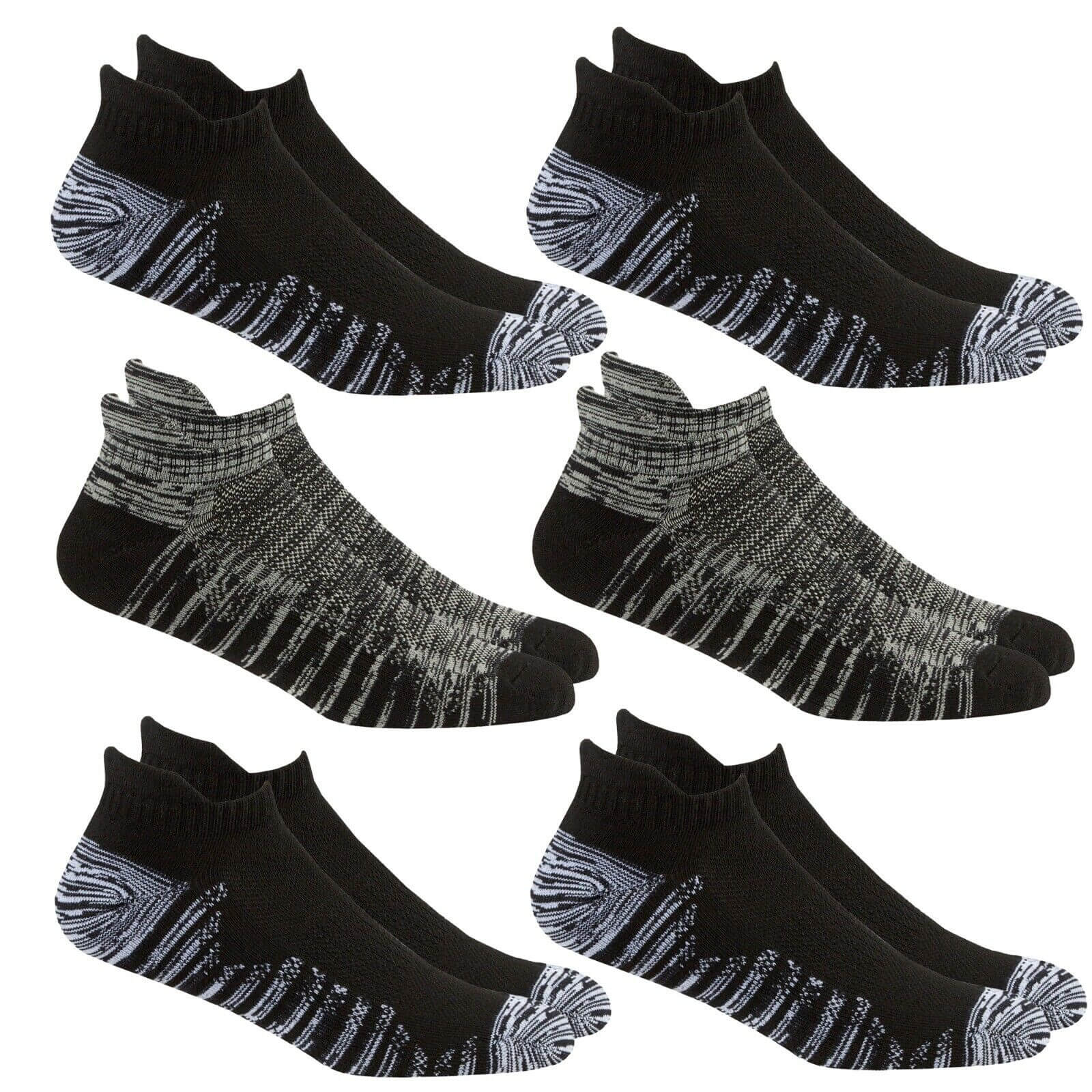 Mens Multipack Sports Trainer Socks Ankle Low Rise Gym Cushioned Multicoloured