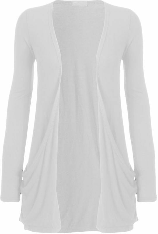 Womens Long Sleeves 2 pocket Boyfriend Cardigan ,95% Viscose 5% Elastane