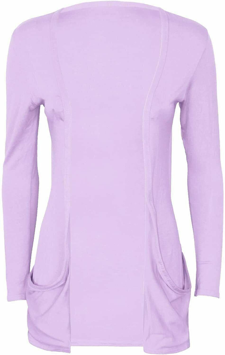 Womens Long Sleeves 2 pocket Boyfriend Cardigan ,95% Viscose 5% Elastane