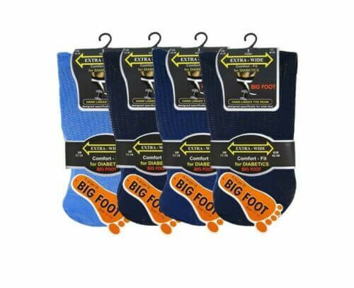 MEN'S EXTRA WIDE BIG FOOT OR REGULAR SOCKS WIDE TOP COMFORT FIT SOCKS 6,3 PAIRS