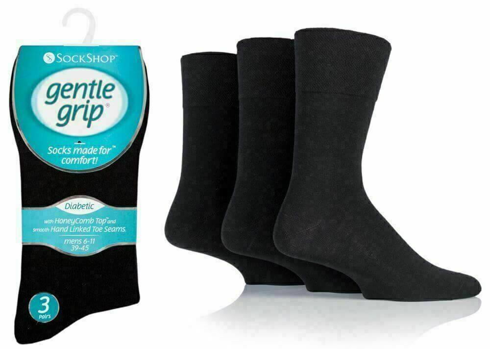 12 Pairs Gentle Grip Soft Cotton Socks Men Women Ladies Lot
