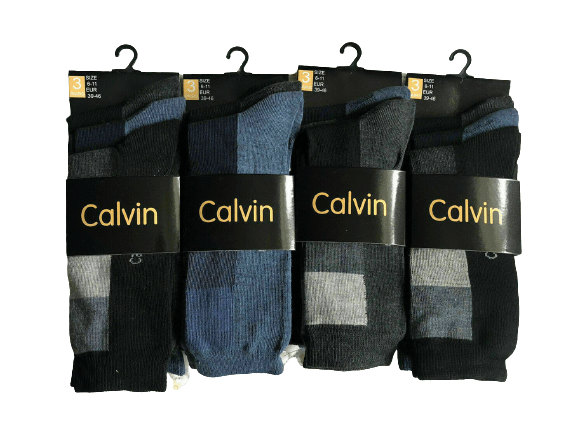 Men's MIX Coloured Design Calvin Fashion Socks Uk-Size 6-11 Eur-39/46