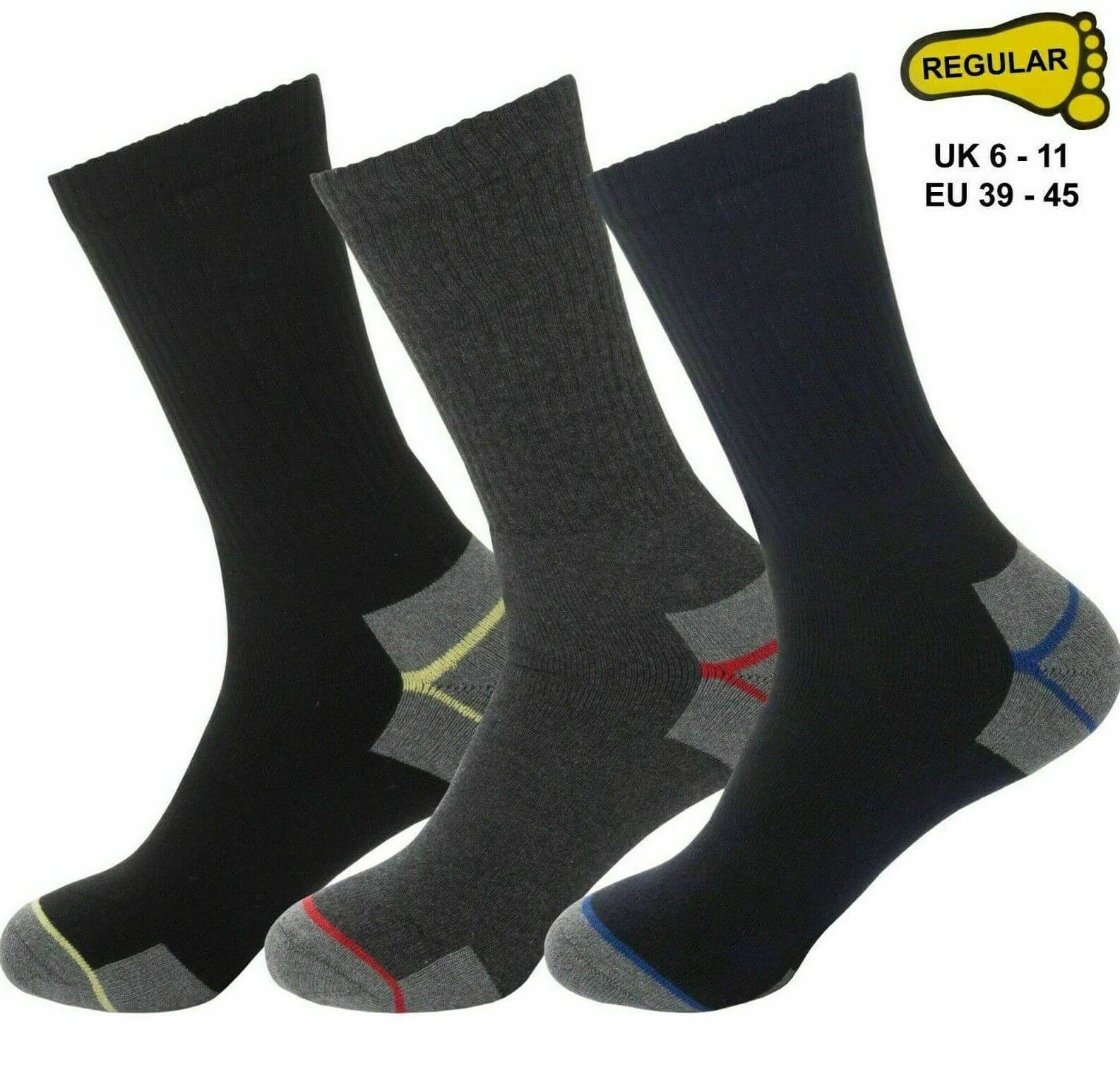 MENS NEW WORK SOCKS ULTIMATE REINFORCED HEEL TOE BUILDERS BOOT WINTER BIG UK LOT - Comfyfit ltd