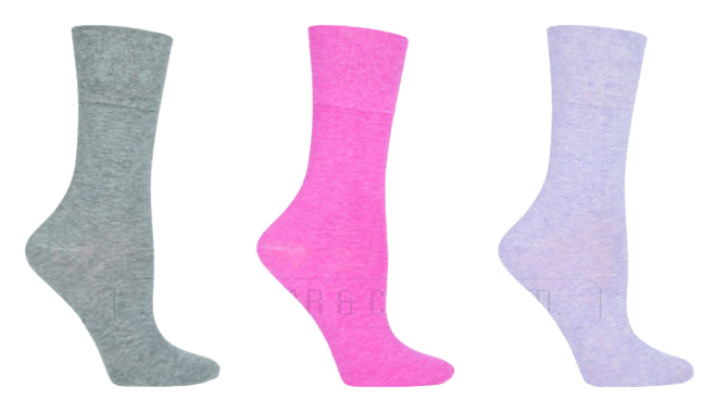 Soft Grip Socks Ladies 6 pairs ladies gentle grip  socks - Comfyfit ltd