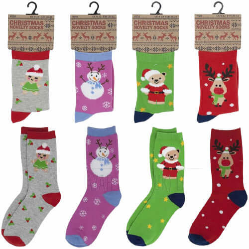   TODDLER SOCKS UNISEX CHRITMAS GIFT SOCKS KIDS COTTON RICH CHRISTMAS DESIGN SOCKS - Comfyfit ltd