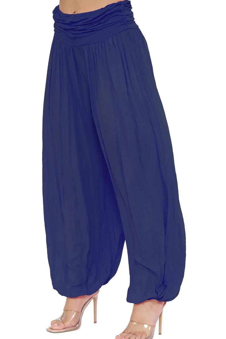 Ladies Women's Italian baggy Harem Alibaba Pants Trousers One Size Fit     Description:
New In FashionItalian Style Harem PantsHarem Pants Italian, PaisleyWide-LegPull On Autumn, Spring, Summer Classic95% Viscose 5% ElastaneAvailable I