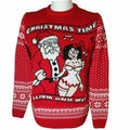 Womens Christmas Jumper Valium & Wine Knitted Rude Christmas Sweater - Comfyfit ltd