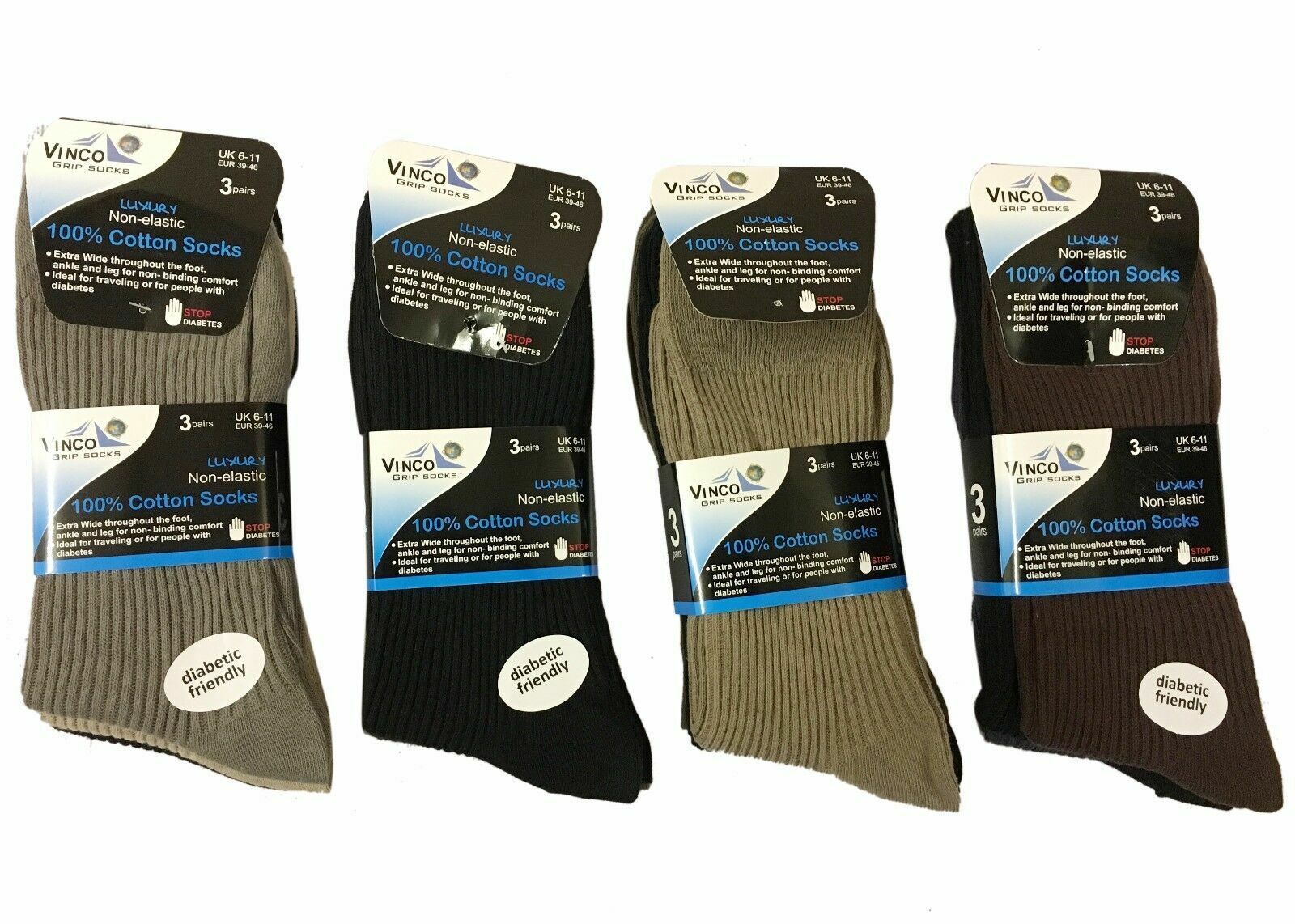 New Men's Soft Top Thermal Non Elastic  Diabetic Fashion Wool  Cotton 12 pairs