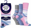 Womens Socks Gentle Grip Socks Honeycomb Top Non binding Soft Socks UK 4-8 - Comfyfit ltd
