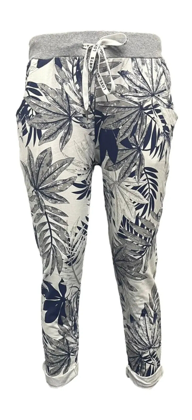 Women's Italian Ladies Cotton Casual Summer Trouser Women Jogger Beach Pants