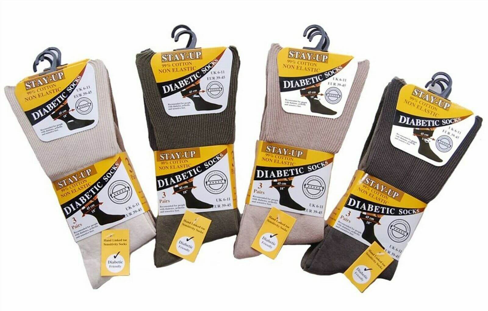Cotton Socks For Men 99% Cotton  Socks Loose Top Stay Up Socks Fit Size 6-11 - Comfyfit ltd