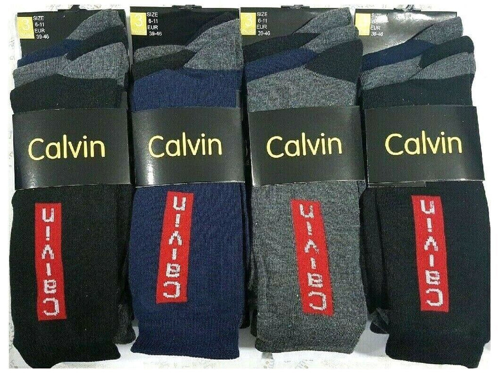 Mens Fashion Socks 3 Pairs Men's Design Calvin Fashion Socks Socks Size UK 6-11 EUR 39-46 - Comfyfit ltd
