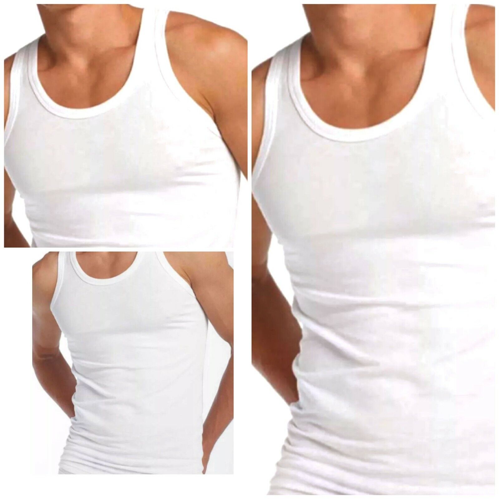 Mens White Vest MEN'S ORGANIC COTTON BLEND SINGLE JERSEY WHITE VEST 5 STAR 100 % COTTON VEST - Comfyfit ltd