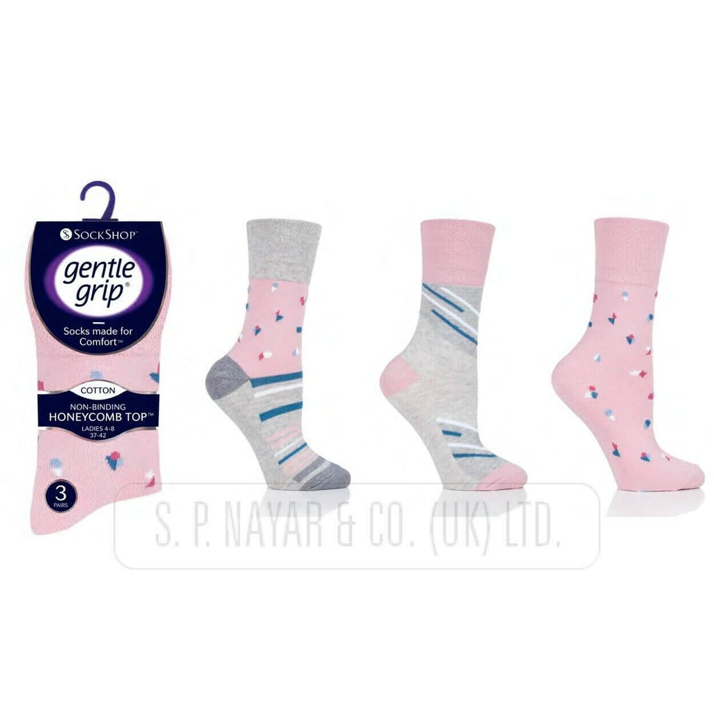 NEW LADIES GENTLE GRIP NON ELASTIC SOCKS SOFT TOUCH COTTON WINTER WARM SOCKS