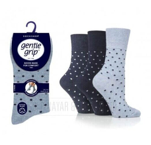 6 Pairs Of Ladies Gentle Grip Cotton Comfortable Digital Dots Socks Si Description 
There are no chemicals in fibers
They are super soft and comfortable
They are anti-bacterial
New Improved Durability
They eliminate moisture and odour

