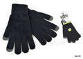 MENS PLAIN BLACK TOUCH SCREEN MAGIC GLOVES WINTER WARM GLOVES
