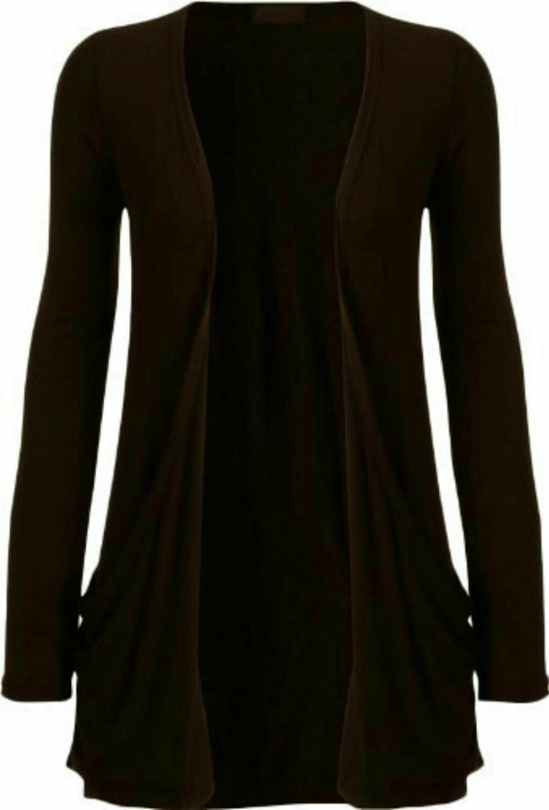 Going Out Tops New Womens Long  Cardigans  Top With Open Pockets Size.