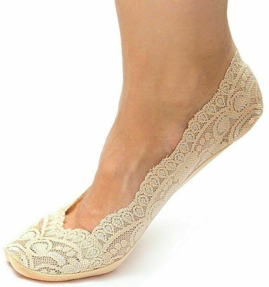 No Show Socks 12 Pairs Womens Invisible Socks Top Quality Shoe Foot Thin Lace Liner DESCRIPTION:size:ONE SIZE 4 - 7COLOURS:BLACK OR NUDE.CONTENTS: 95% COTTON, 5% ELASTANELACE  100% NYLONLACE LINERS WITH NON SLIP SILICONE GRIP.QUANTITY: ONE