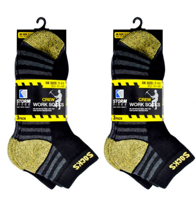Men's Work Trainer Socks Crew Ultimate Work Boot Sock, UK 6-11 Best Cotton Socks