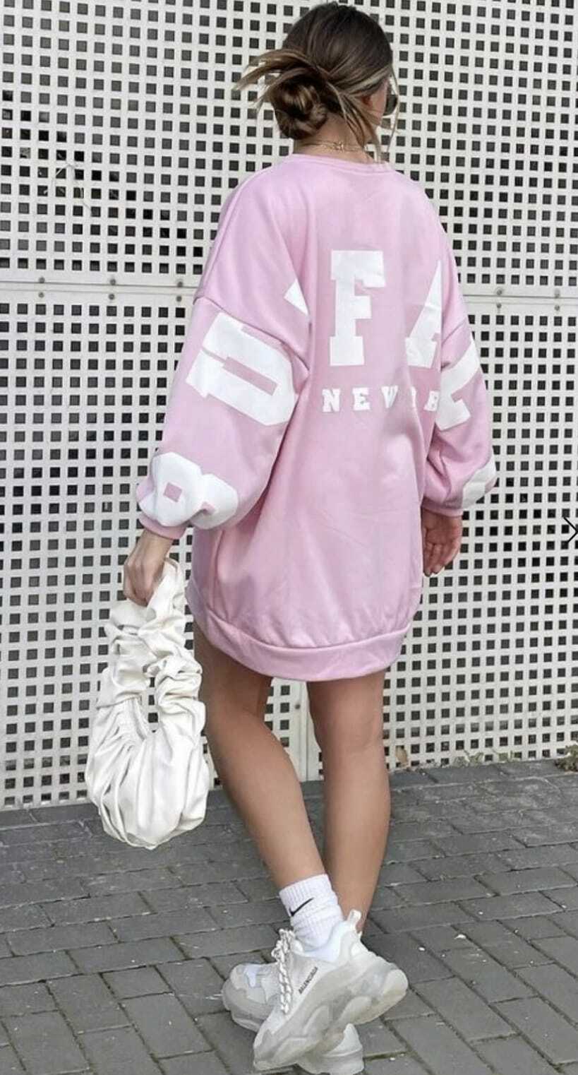 New Ladies and Women's Buffalo slogan oversized long sleeve Tops Size shirts - Comfyfit ltd