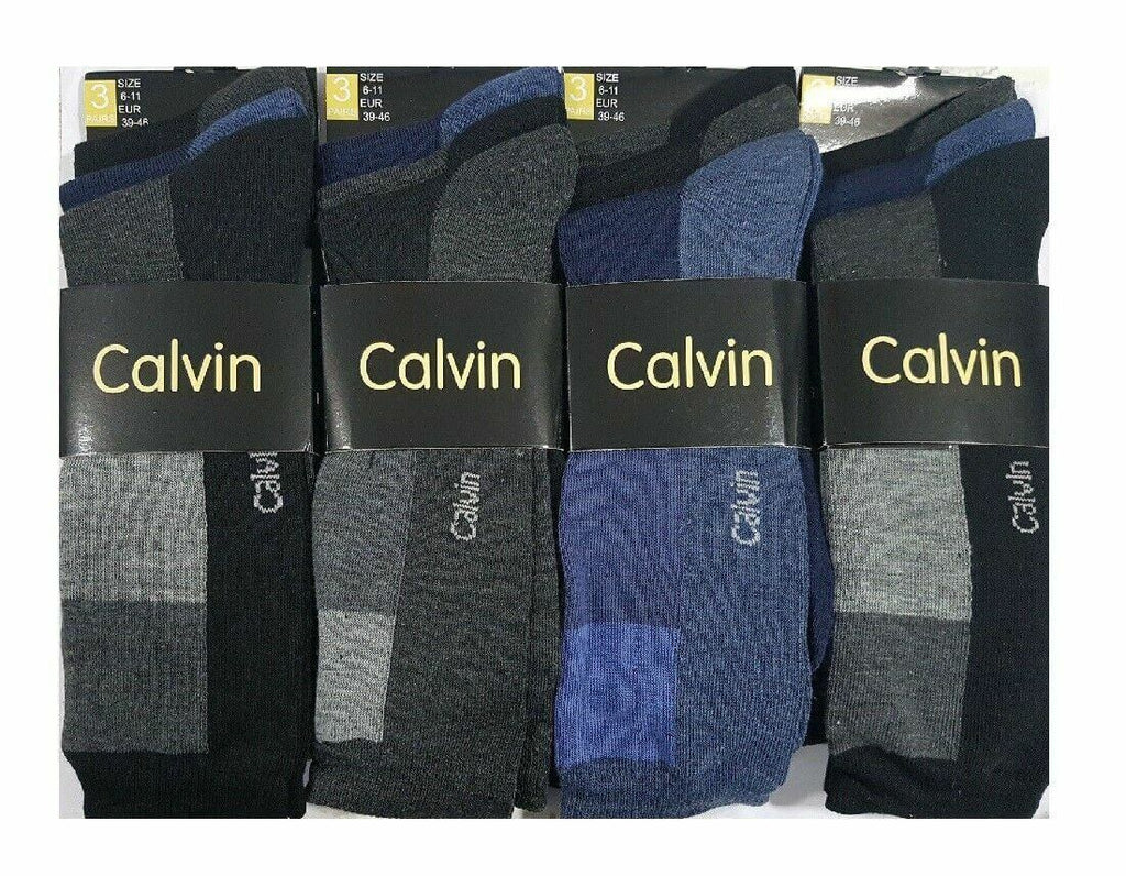 Mens Fashion Socks 3 Pairs Men's Design Calvin Fashion Socks Socks Size UK 6-11 EUR 39-46 - Comfyfit ltd