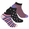 NEW LADIES 6 PAIR PACK BAMBOO TRAINER LINER SPOT DESIGN SOCKS WINTER WARM SOCKS