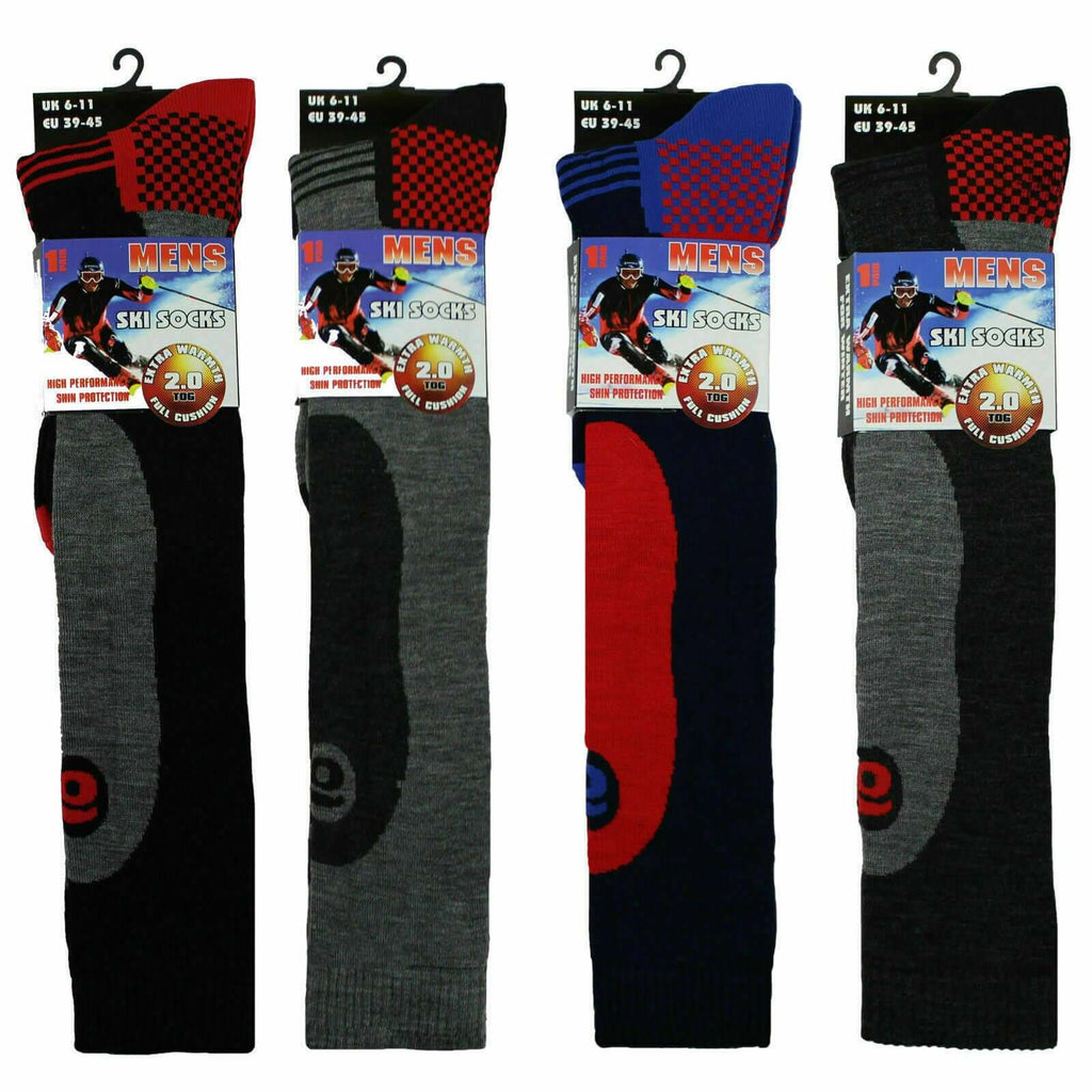 Heat Holders Socks 3 Pairs Mens Long Warm Hiking Walking Thick Thermal Snowboard Winter Ski Socks - Comfyfit ltd