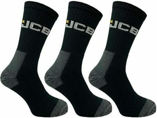 Mens JCB Construction/Work Socks Reinforced Heel/Toe UK 6-11