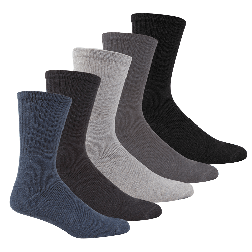 New Men's Thick Cotton Rich Crew Socks Everyday Sport Socks Plain Sizes 6-11 UK